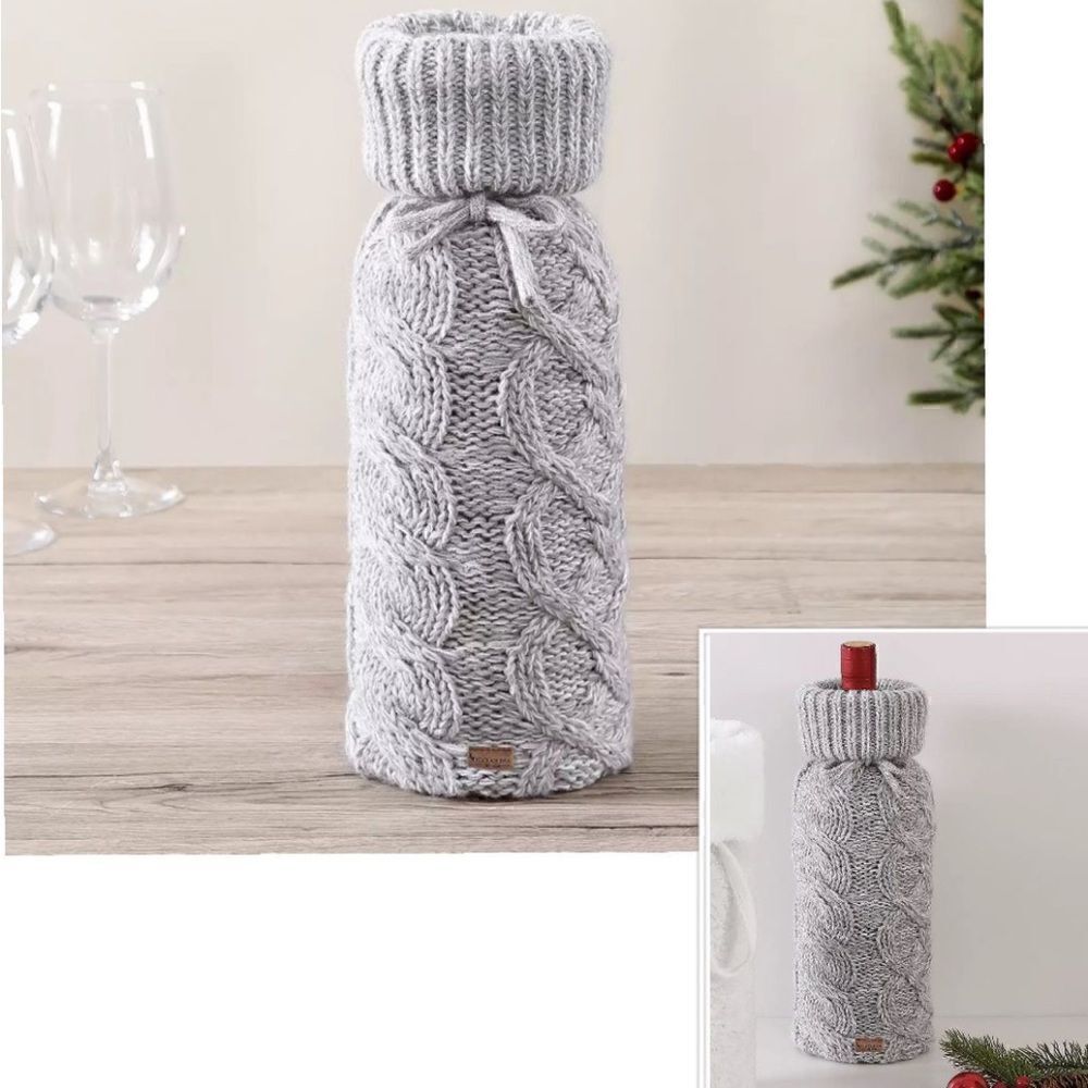 Koolaburra by UGG Light Gray Carla Wine Bottle Holder. NWT. 4" x 14.5"